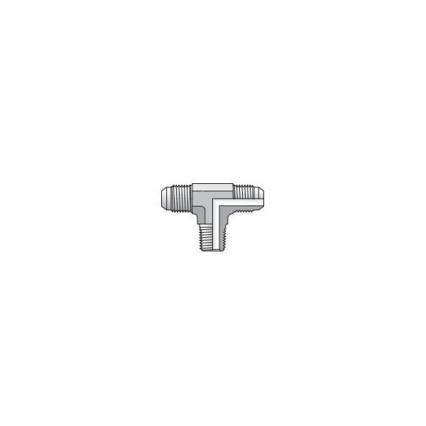 Parker Triple-Lok 37 Deg Branch Tee, Male JIC 37 Deg to Male JIC 37 Deg, Branch Female JIC 37 Deg, Steel, S6X 12 S6X-S - main